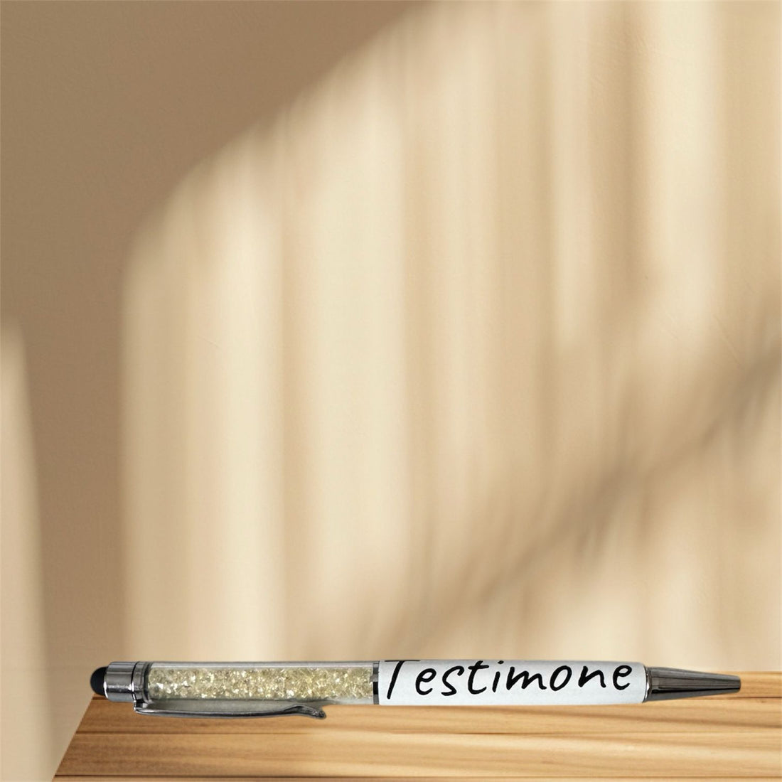 Penna con diamantini personalizzata