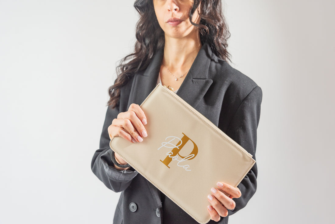 Pochette saffiano personalizzata