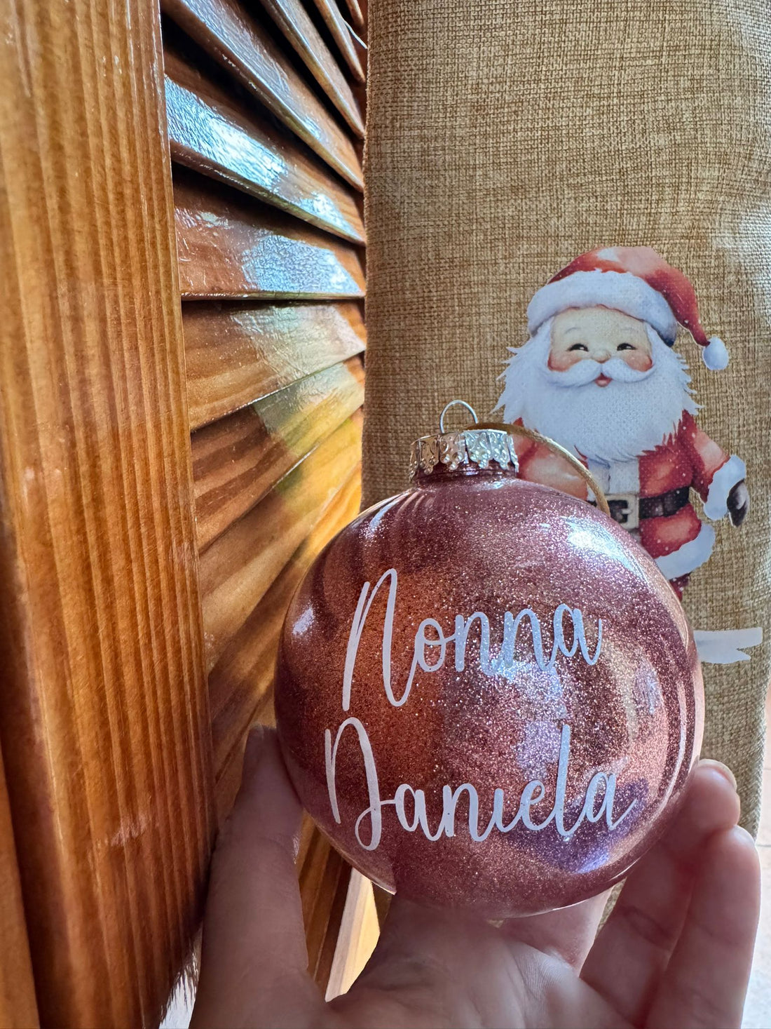 Pallina 10 cm natalizia personalizzata