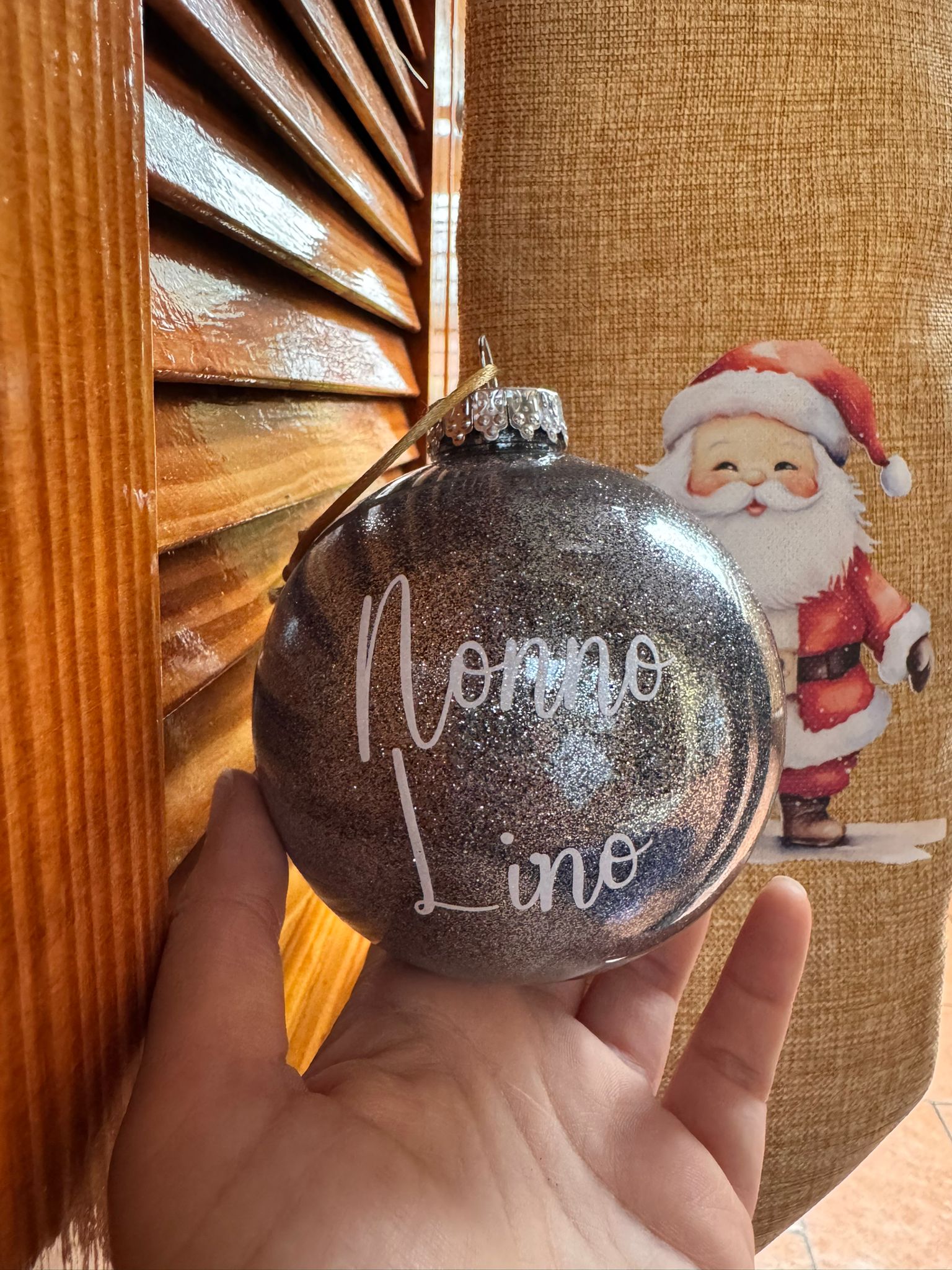 Pallina 10 cm natalizia personalizzata