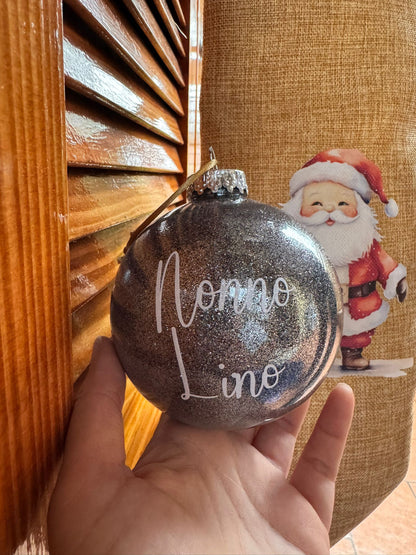 Pallina 10 cm natalizia personalizzata