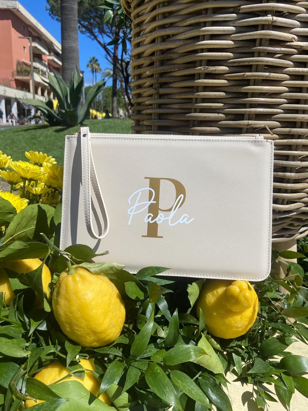 Pochette saffiano personalizzata
