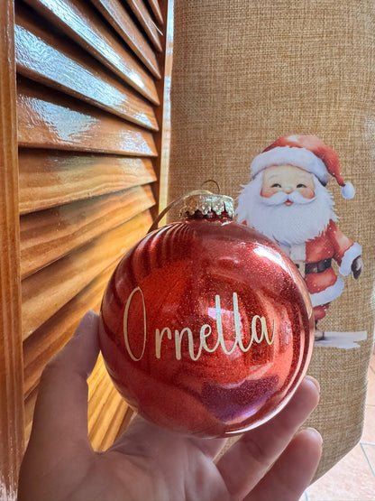 Pallina 10 cm natalizia personalizzata